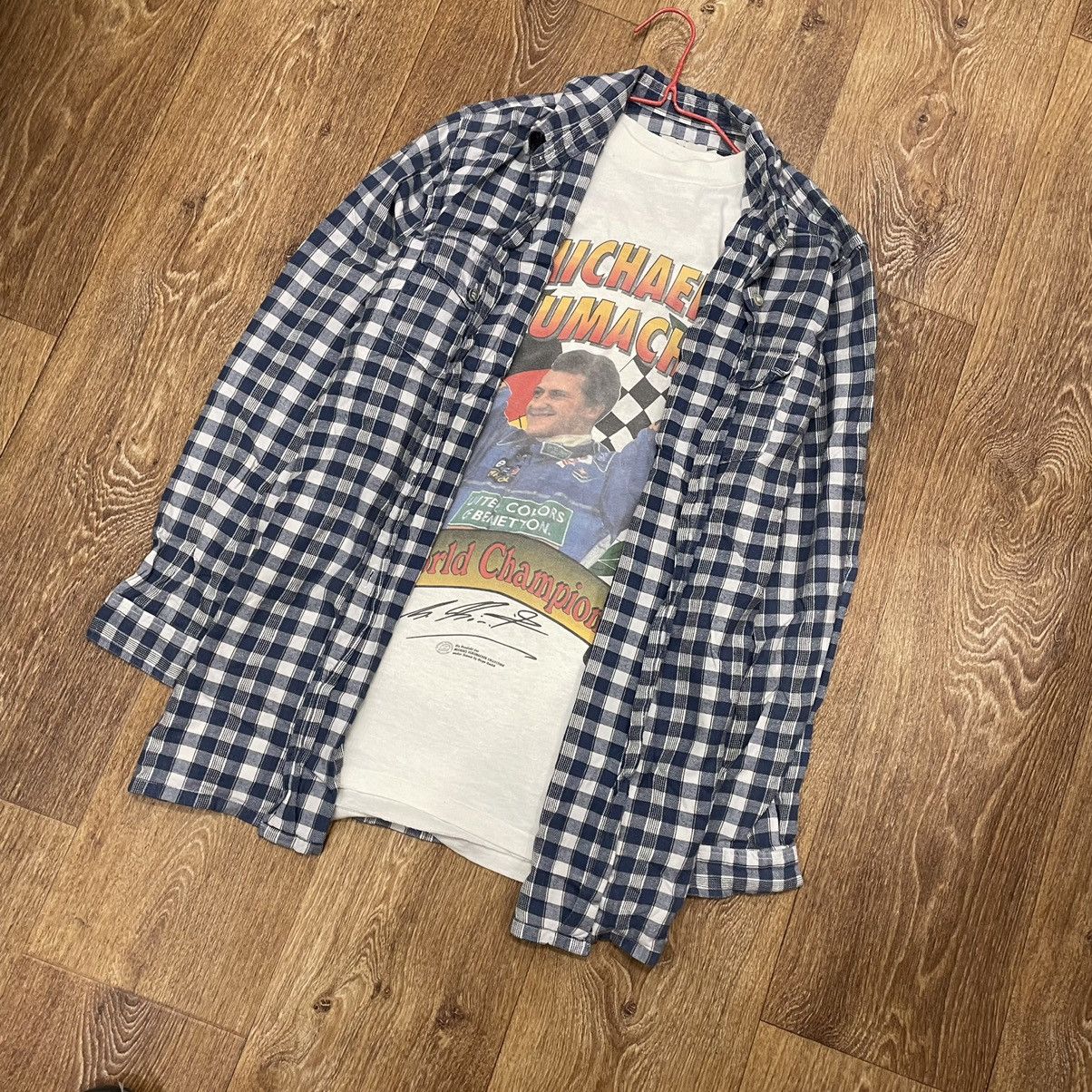 Vintage Vintage Y2K Graphic Tee Checkered Shirt Oversized Grunge L Size US L / EU 52-54 / 3 - 3 Thumbnail