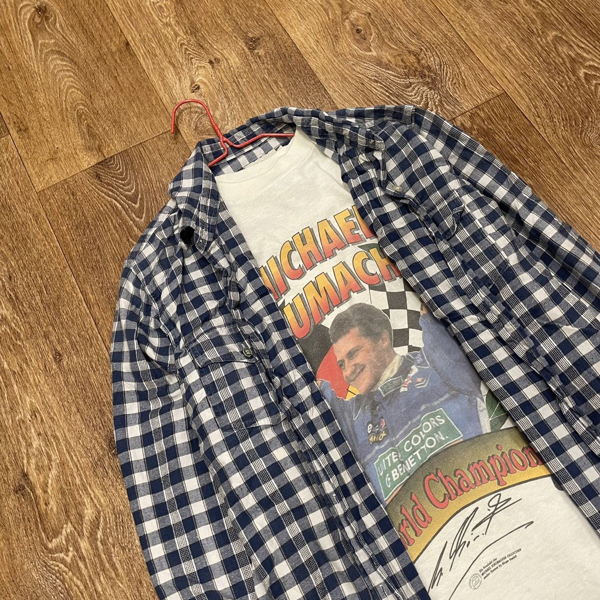 Vintage Vintage Y2K Graphic Tee Checkered Shirt Oversized Grunge L Size US L / EU 52-54 / 3 - 1 Thumbnail