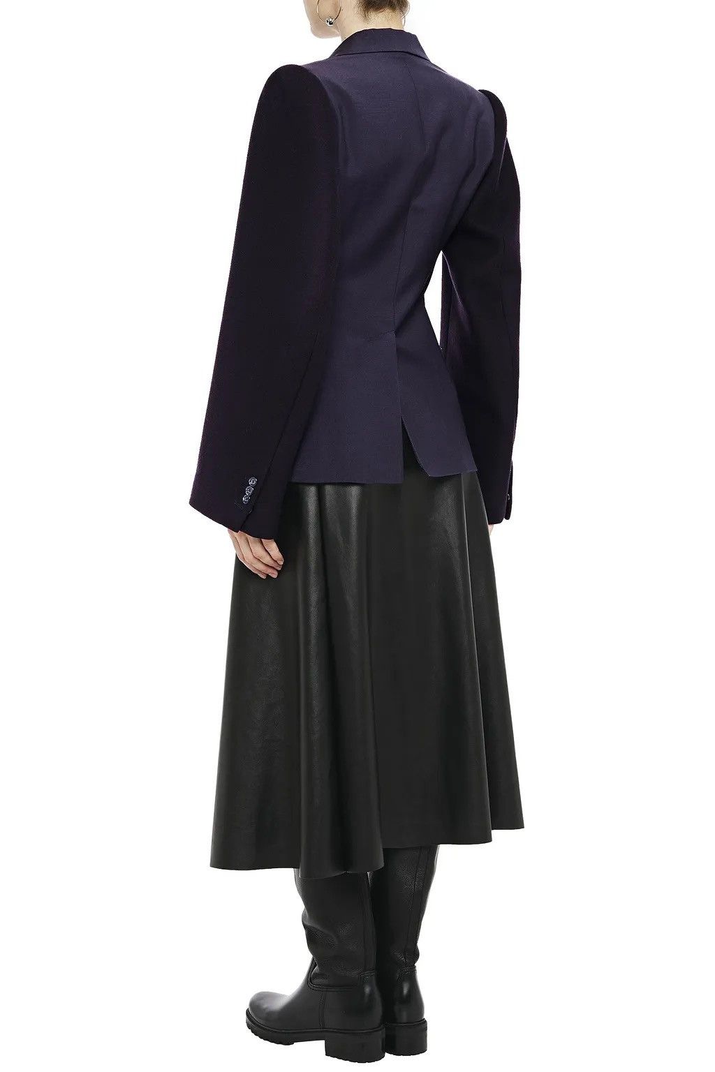 Maison Margiela FW19 Paneled wool and mohair-blend felt and woven blazer Size S / US 4 / IT 40 - 11 Thumbnail