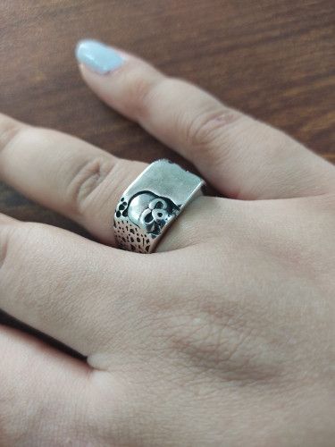 Jewelry Skull Lines Ring Size ONE SIZE - 4 Thumbnail