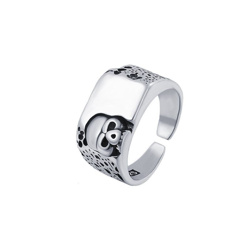 Jewelry Skull Lines Ring Size ONE SIZE - 1 Thumbnail