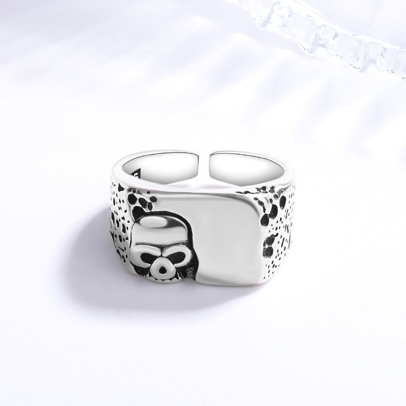 Jewelry Skull Lines Ring Size ONE SIZE - 2 Thumbnail