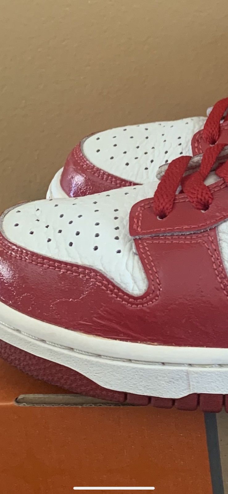 Nike Nike Dunk Low Patent Leather 2001 Varsity Red EU Exclusive Size US 9 / EU 42 - 12 Thumbnail