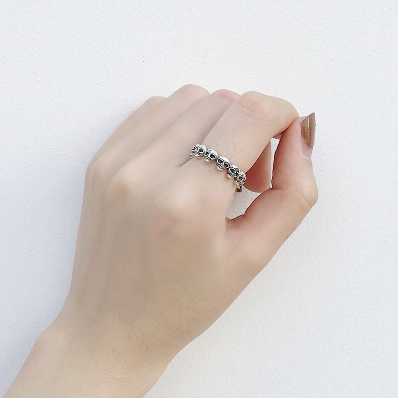 Jewelry Skull New Trendy Ring Size ONE SIZE - 2 Thumbnail