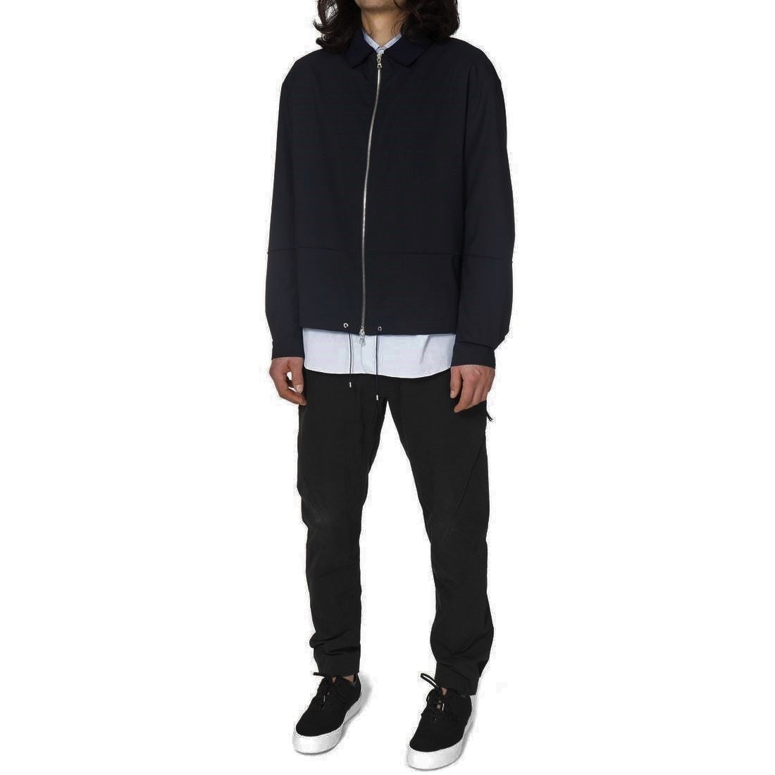 image of Oamc Small / Fits M Black Rib Collar Blouson Jacket $1400 Retail, Men's