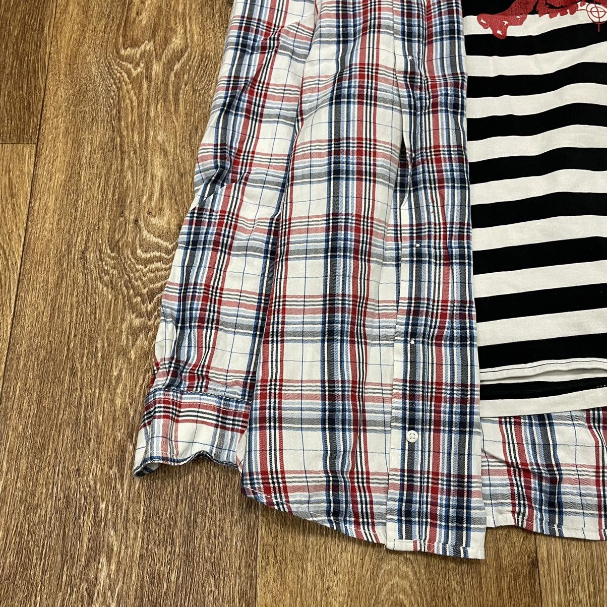 Vintage Vintage 90s Checkered Shirt Striped Graphic Grunge Baggy XXL Size US XXL / EU 58 / 5 - 2 Thumbnail