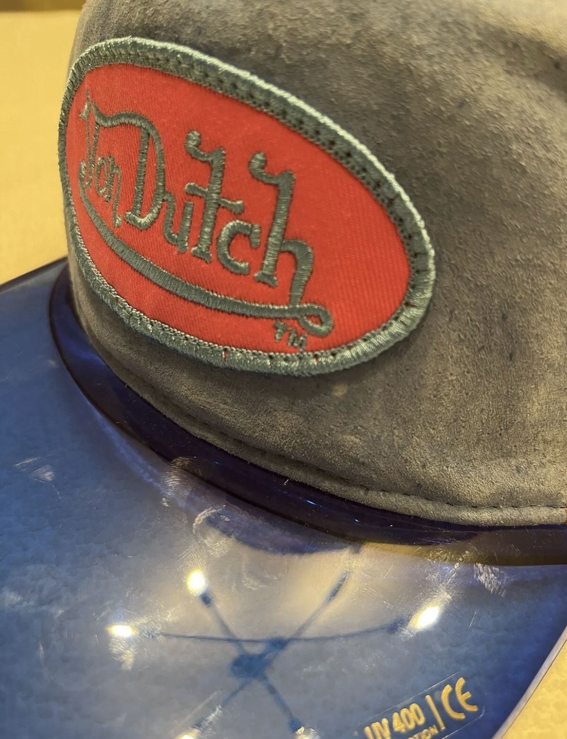 Von Dutch VON DUTCH UV 400 MAGIC VISOR HAT Blue Pink SUEDE & BLUE Size ONE SIZE - 3 Thumbnail