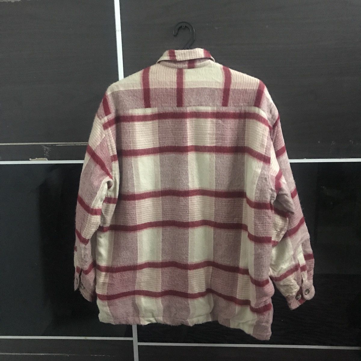 Japanese Brand × Vintage long sleeve flannel monogram design with sherpa lining Size US M / EU 48-50 / 2 - 5 Thumbnail