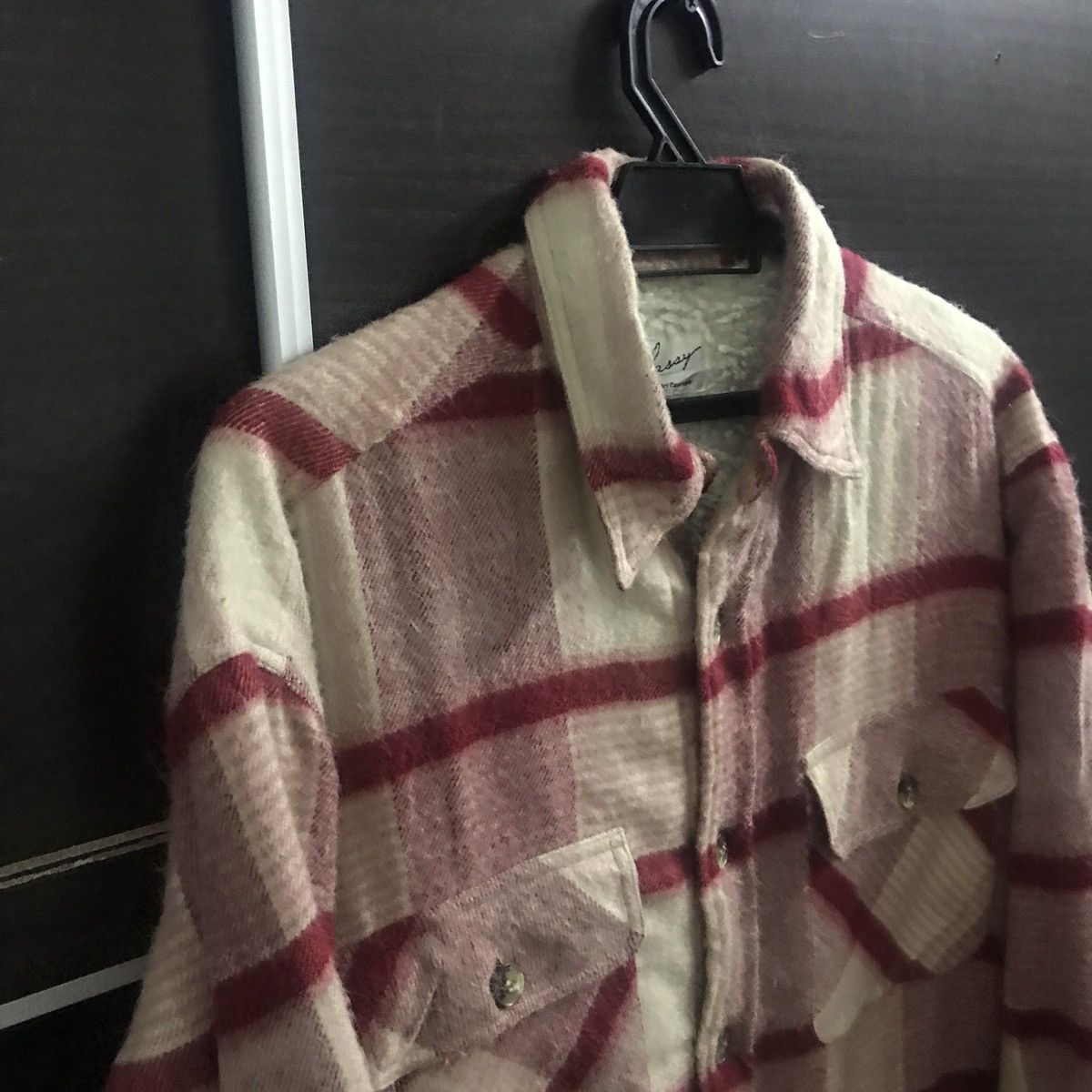Japanese Brand × Vintage long sleeve flannel monogram design with sherpa lining Size US M / EU 48-50 / 2 - 3 Thumbnail