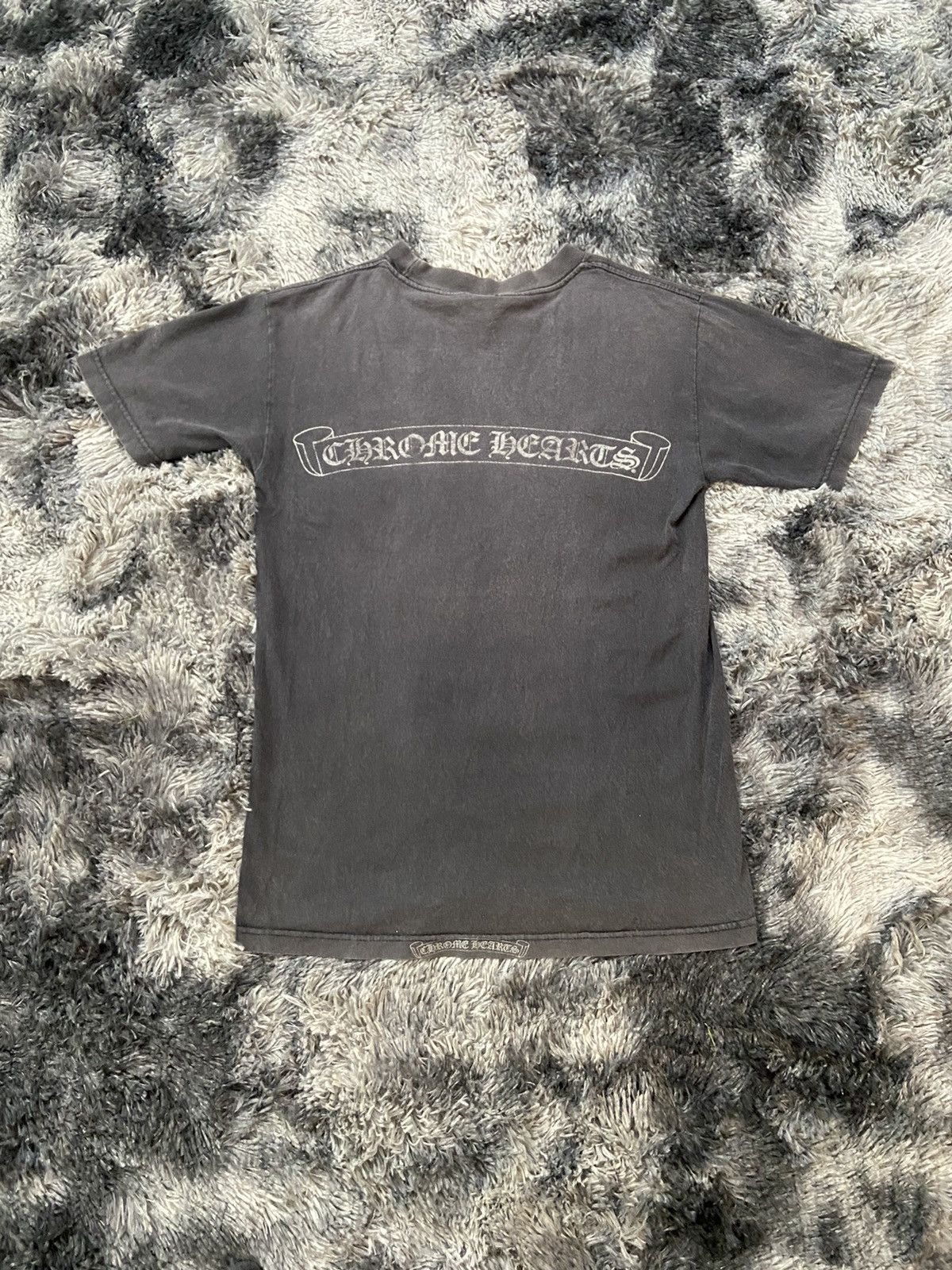 Vintage Vintage 90’s Chrome Hearts OG Scroll Logo Gothic Pocket Tee ...