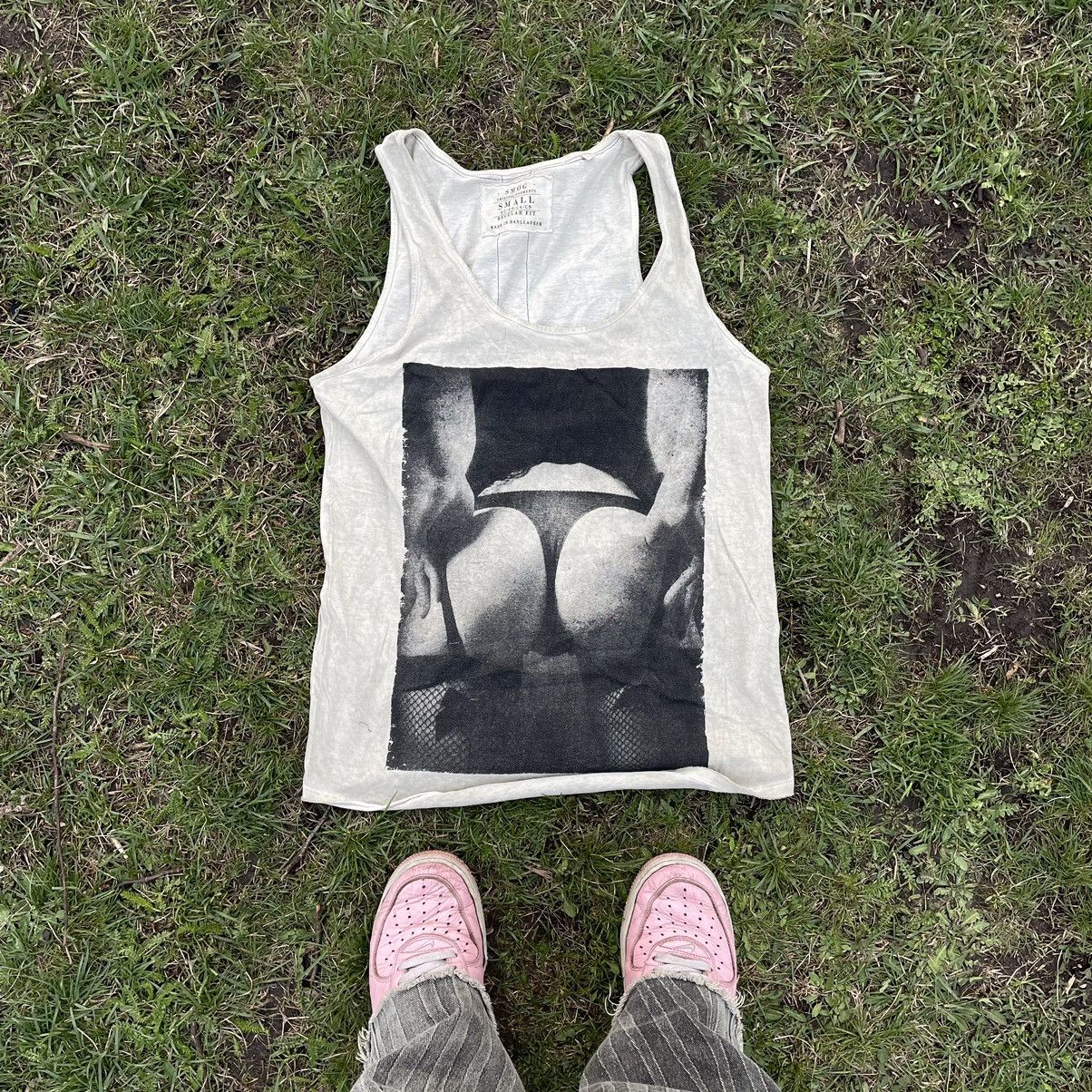 image of Humor x Vintage Y2K Adult “ Sexy Ass Girl Porno “ Buymypiece Tee, Men's (Size Medium)