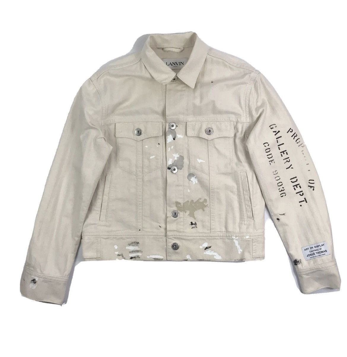 Lanvin X Gallery Dept. Denim Jacket With Painted Marks Size