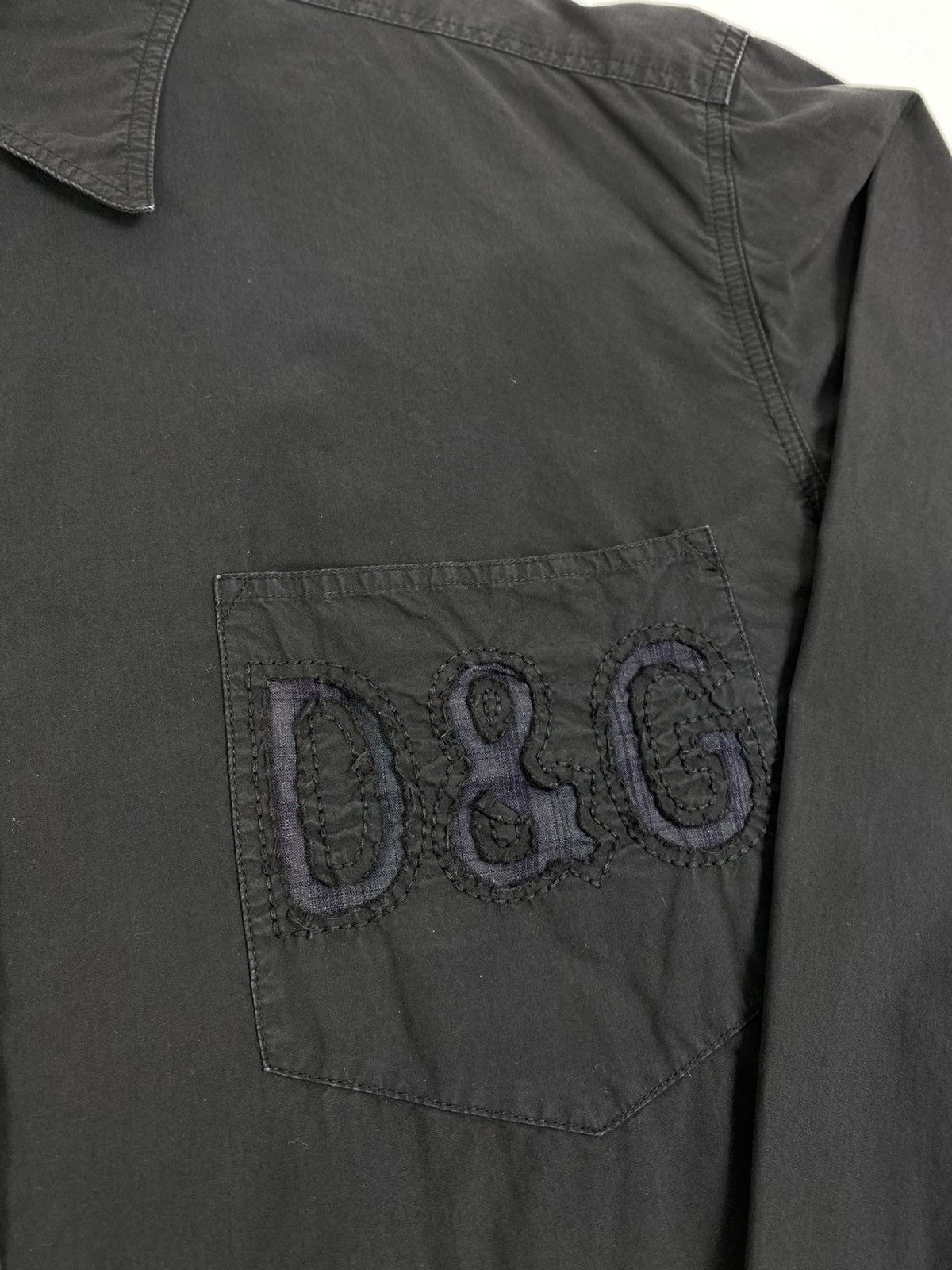 Dolce & Gabbana 🔥LASTDROP🔥 Vintage Pocket Logo DG Graphite Shirt Size US L / EU 52-54 / 3 - 5 Thumbnail