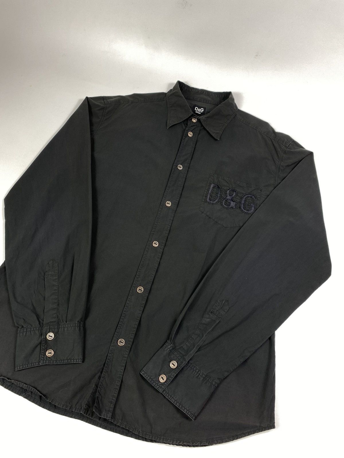 Dolce & Gabbana 🔥LASTDROP🔥 Vintage Pocket Logo DG Graphite Shirt Size US L / EU 52-54 / 3 - 7 Thumbnail