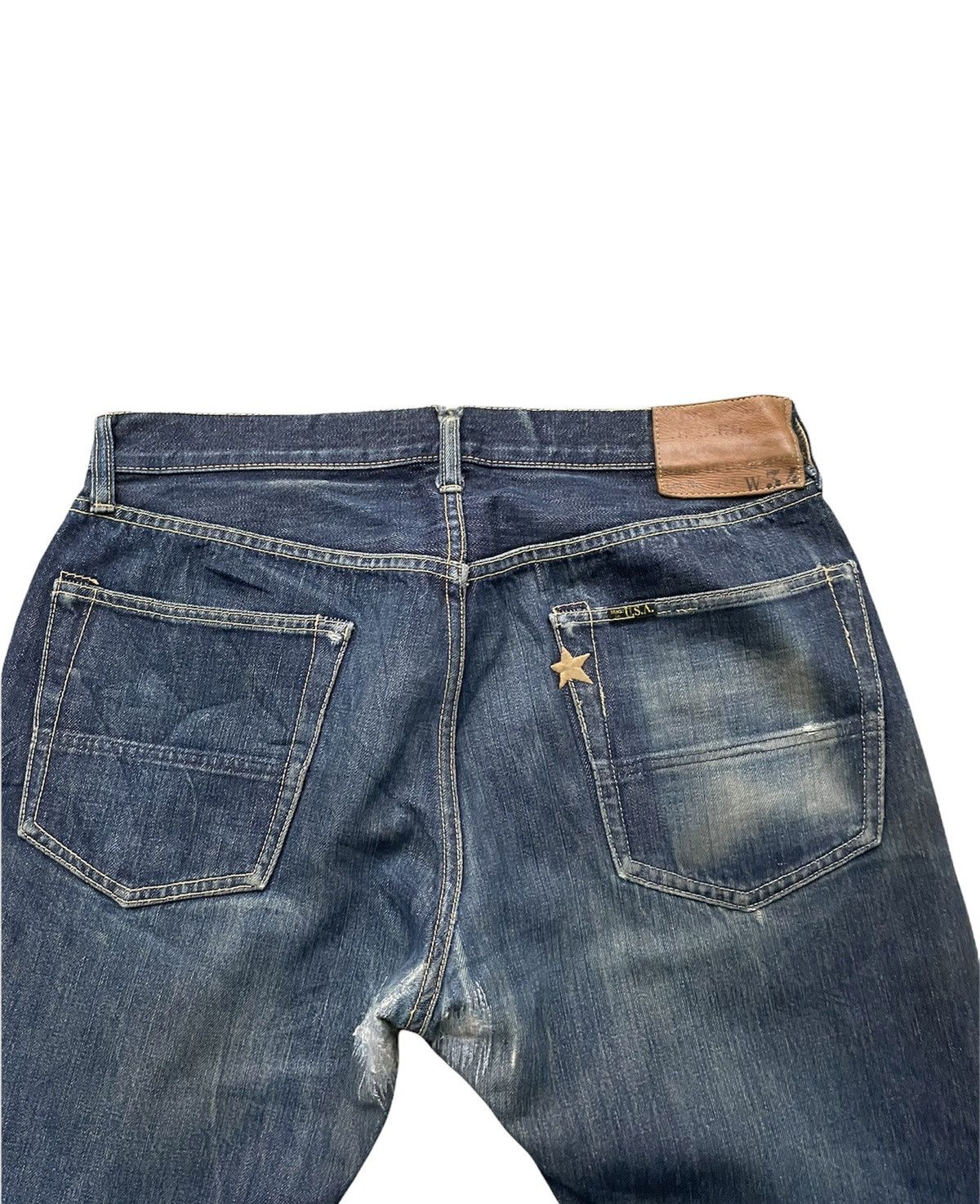 Sugar Cane Sugar Cane & Co Vintage Selvedge Distressed Denim Size US 33 - 16 Thumbnail