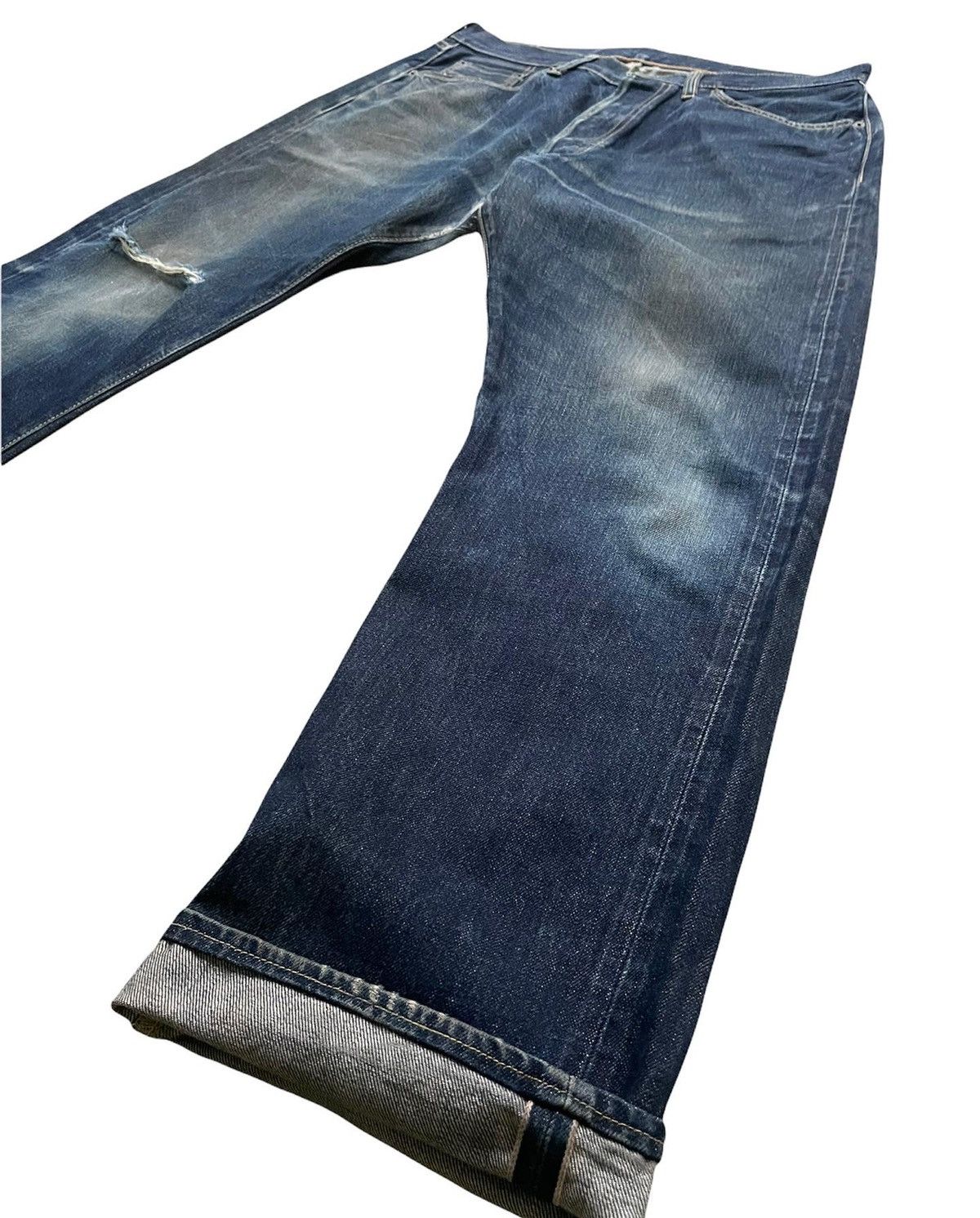 Sugar Cane Sugar Cane & Co Vintage Selvedge Distressed Denim Size US 33 - 2 Thumbnail