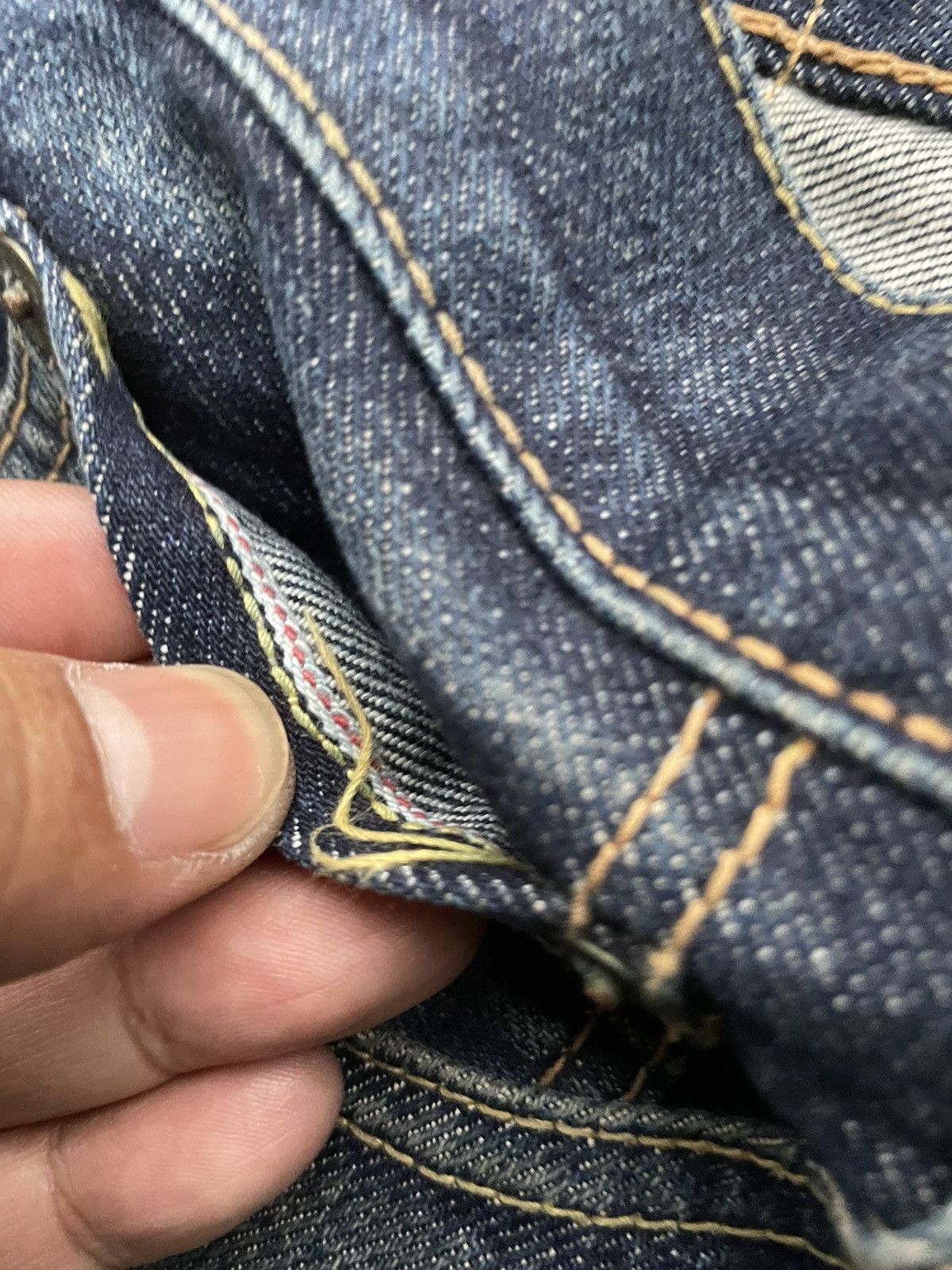 Sugar Cane Sugar Cane & Co Vintage Selvedge Distressed Denim Size US 33 - 24 Thumbnail