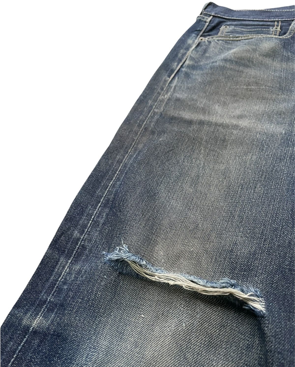 Sugar Cane Sugar Cane & Co Vintage Selvedge Distressed Denim Size US 33 - 12 Thumbnail