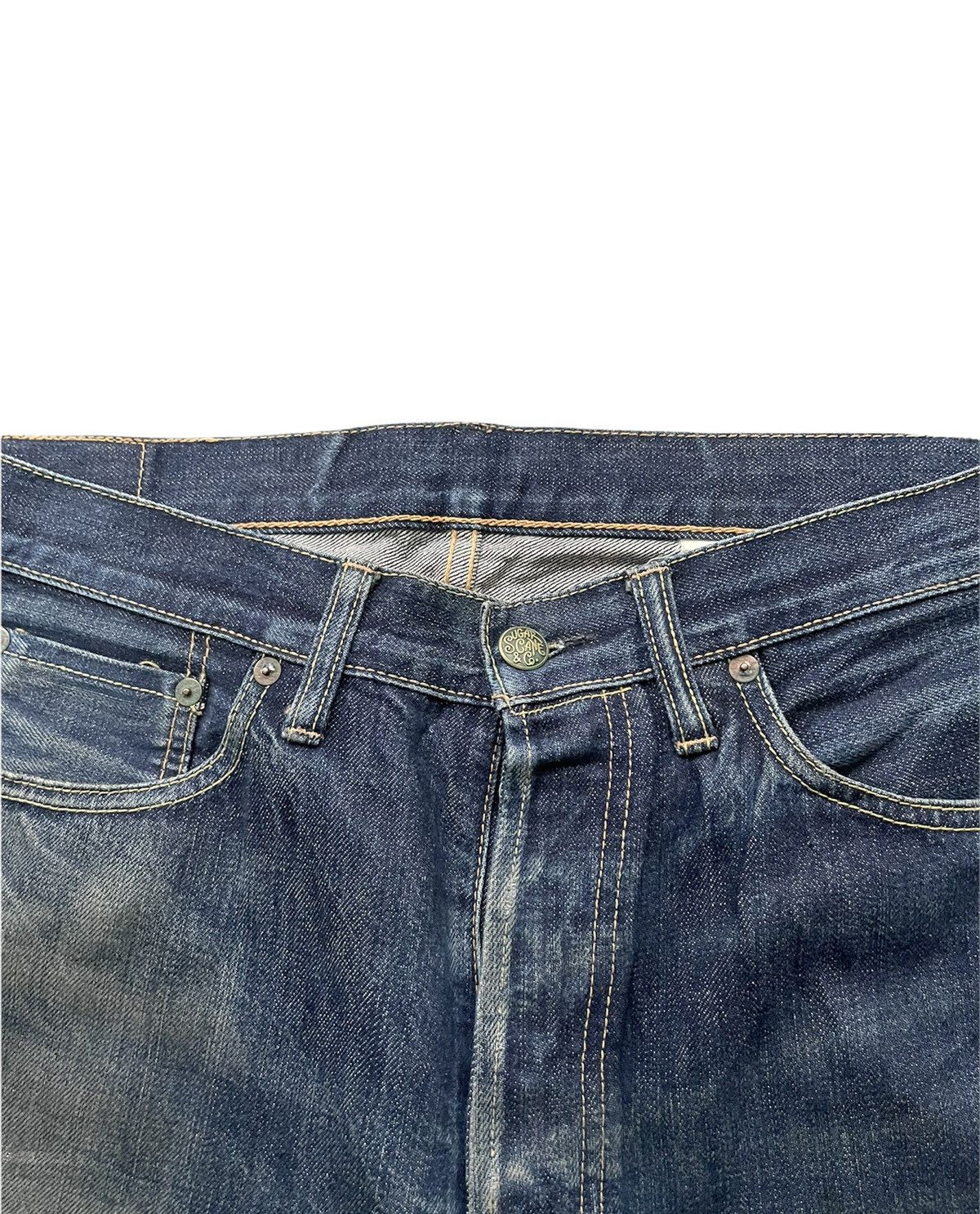 Sugar Cane Sugar Cane & Co Vintage Selvedge Distressed Denim Size US 33 - 15 Thumbnail