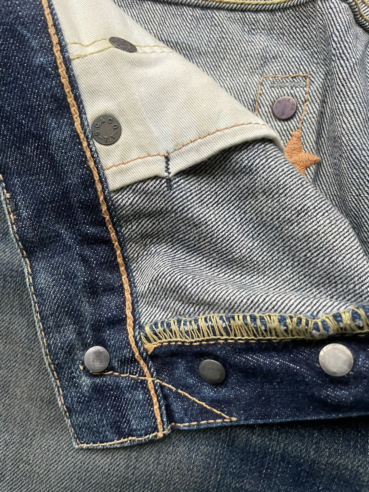 Sugar Cane Sugar Cane & Co Vintage Selvedge Distressed Denim Size US 33 - 23 Thumbnail