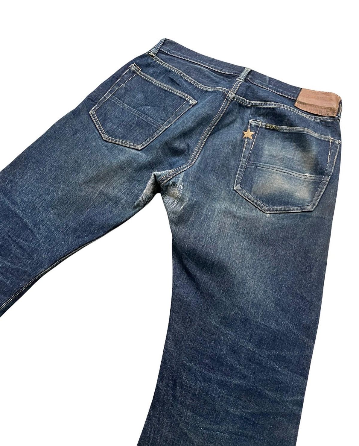 Sugar Cane Sugar Cane & Co Vintage Selvedge Distressed Denim Size US 33 - 5 Thumbnail