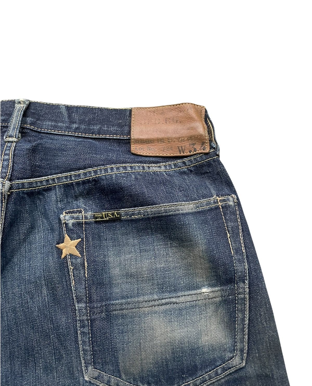 Sugar Cane Sugar Cane & Co Vintage Selvedge Distressed Denim Size US 33 - 18 Thumbnail