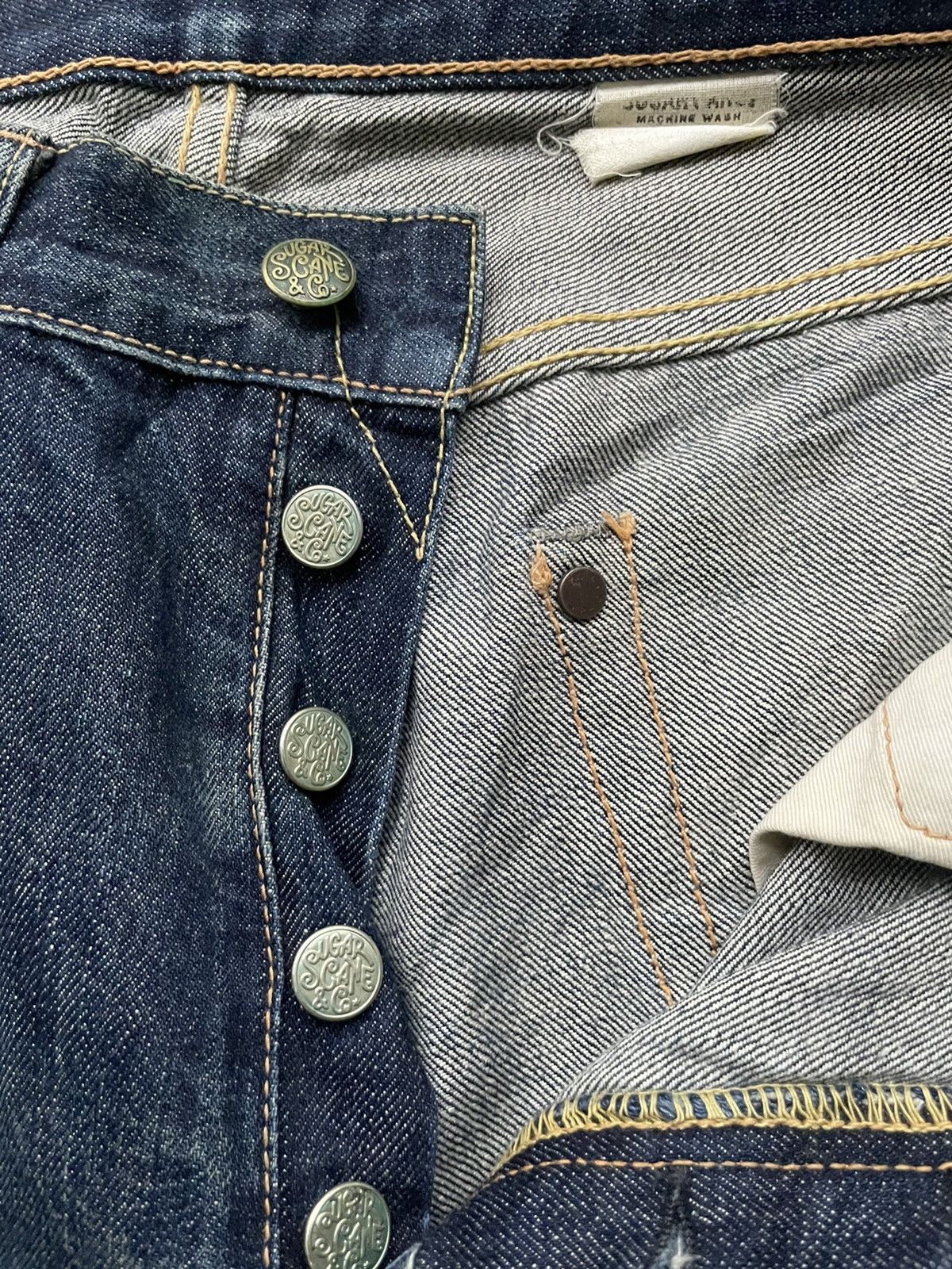 Sugar Cane Sugar Cane & Co Vintage Selvedge Distressed Denim Size US 33 - 25 Thumbnail