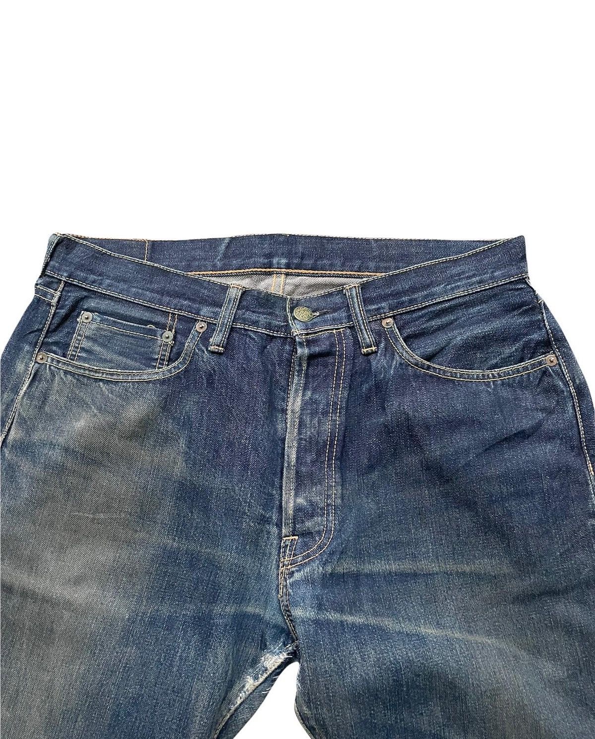 Sugar Cane Sugar Cane & Co Vintage Selvedge Distressed Denim Size US 33 - 3 Thumbnail