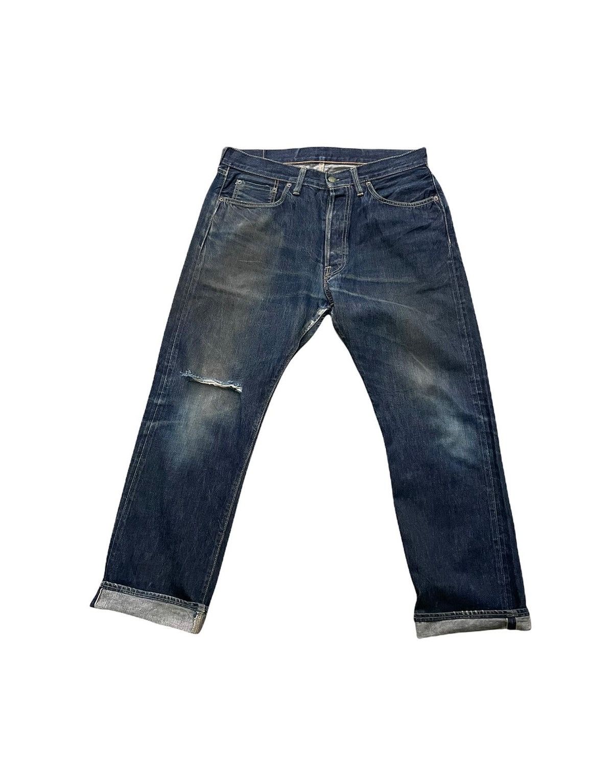 Sugar Cane Sugar Cane & Co Vintage Selvedge Distressed Denim Size US 33 - 1 Thumbnail