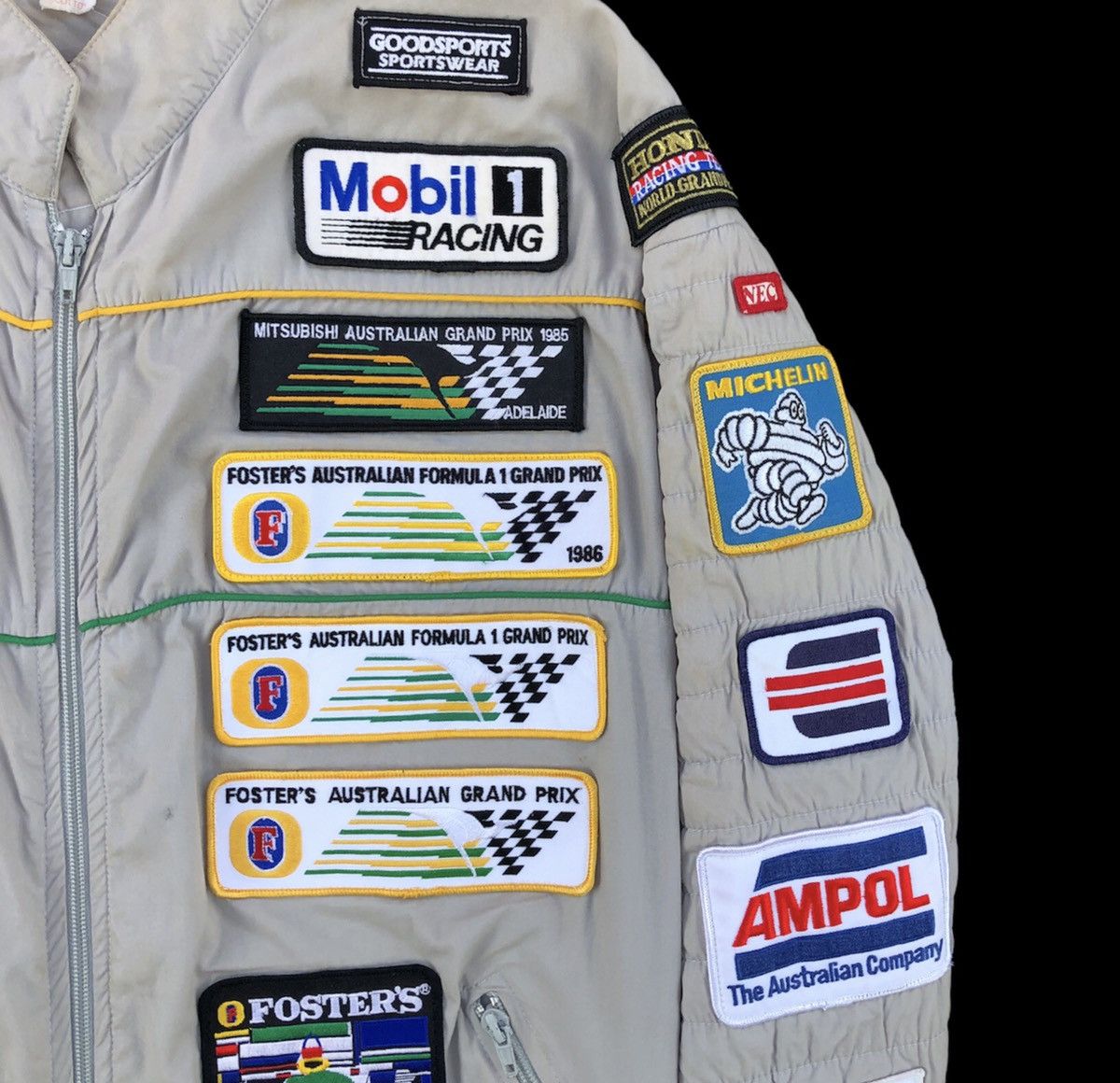 Sports Specialties Vintage 80s Bombers Jacket Patches Grand Prix Sponsors Size US L / EU 52-54 / 3 - 7 Thumbnail