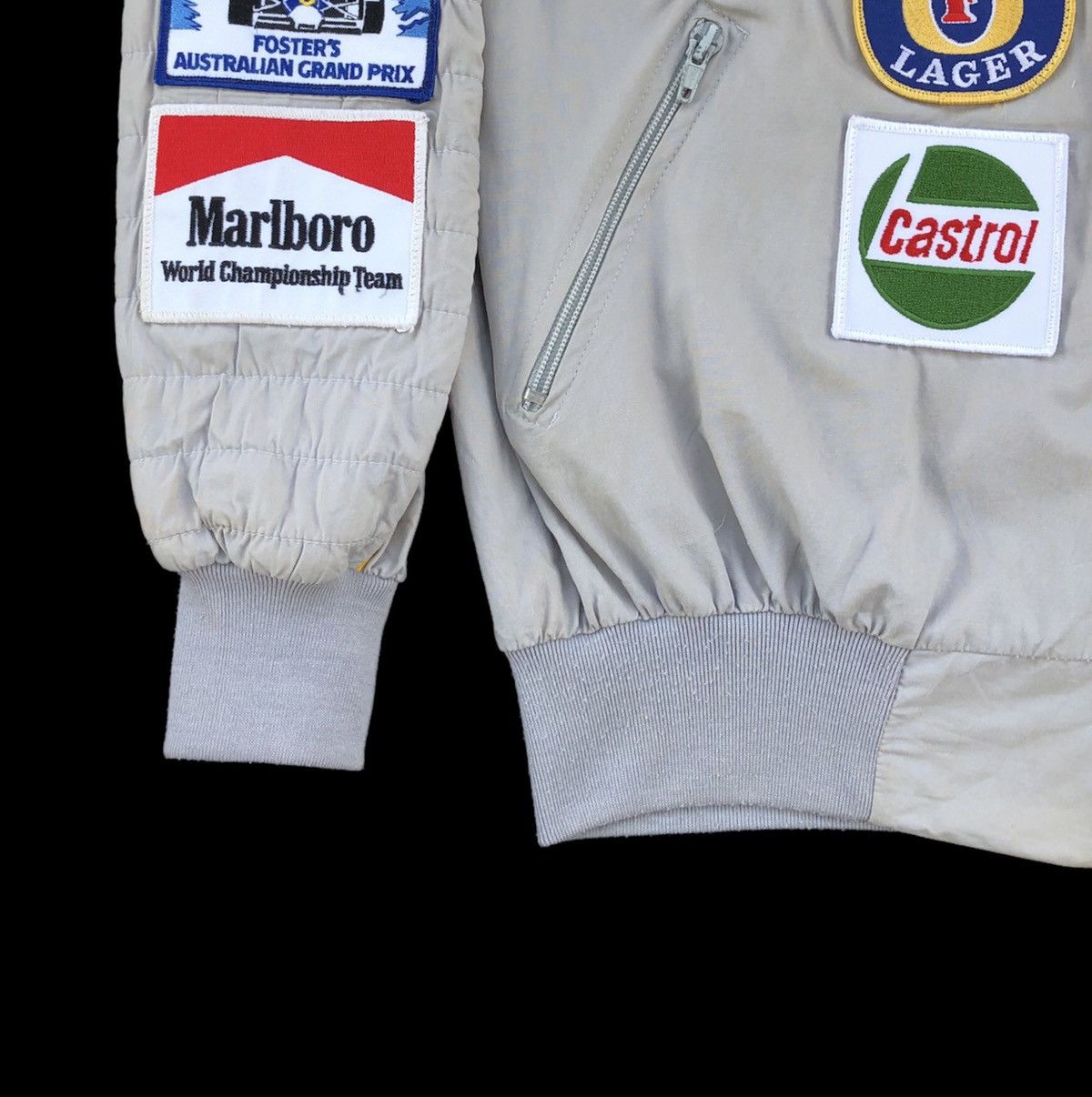 Sports Specialties Vintage 80s Bombers Jacket Patches Grand Prix Sponsors Size US L / EU 52-54 / 3 - 5 Thumbnail