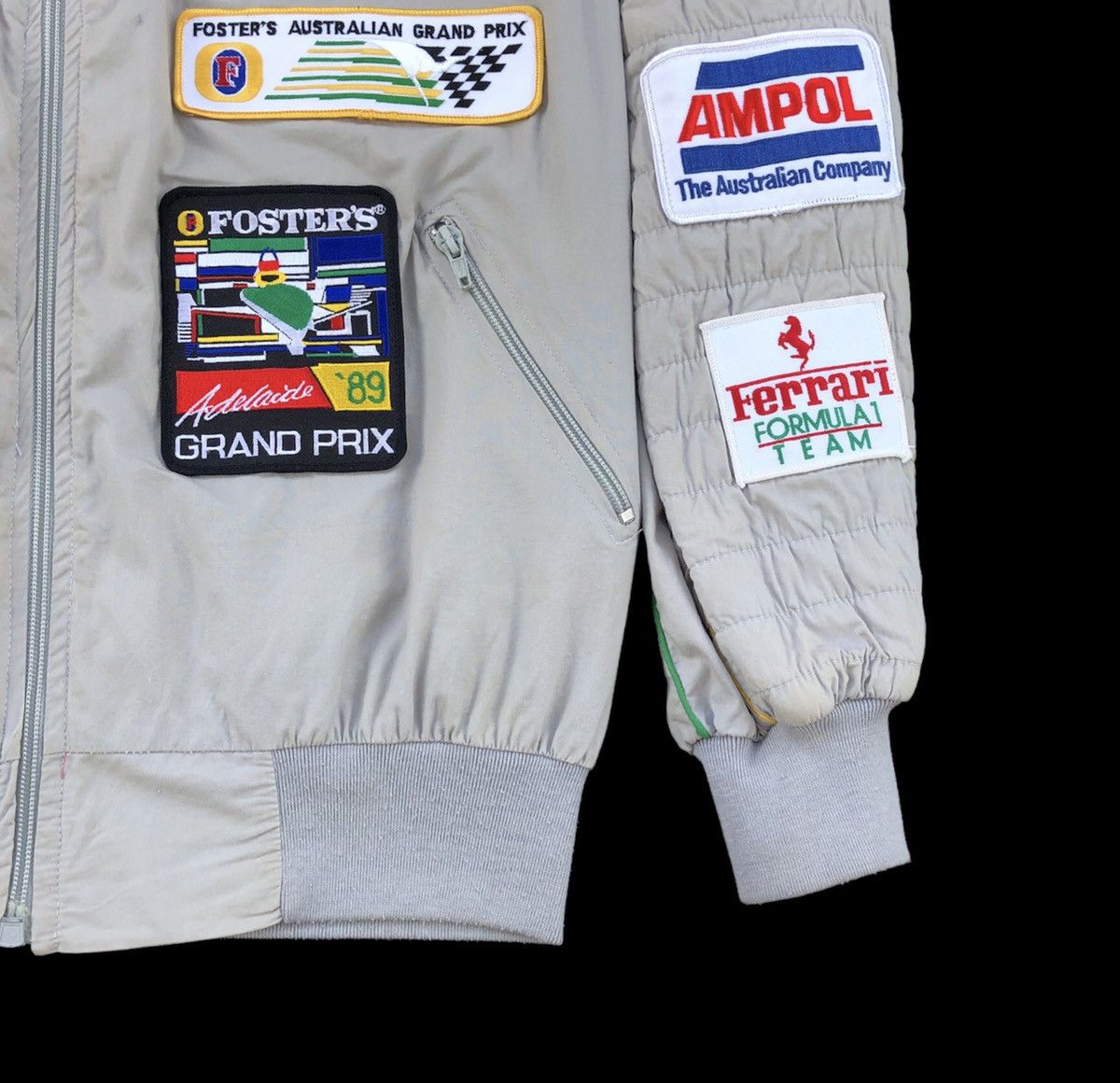 Sports Specialties Vintage 80s Bombers Jacket Patches Grand Prix Sponsors Size US L / EU 52-54 / 3 - 4 Thumbnail