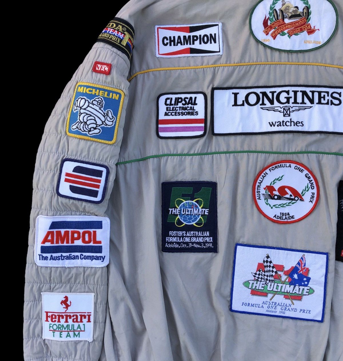 Sports Specialties Vintage 80s Bombers Jacket Patches Grand Prix Sponsors Size US L / EU 52-54 / 3 - 13 Thumbnail