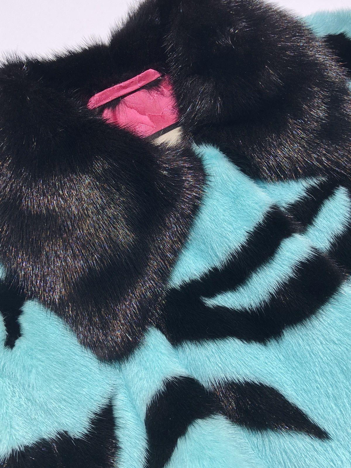 Gucci Gucci Runway VIP Baby Blue/ Black Striped Mink Fur Coat 36 Size S / US 4 / IT 40 - 15 Thumbnail