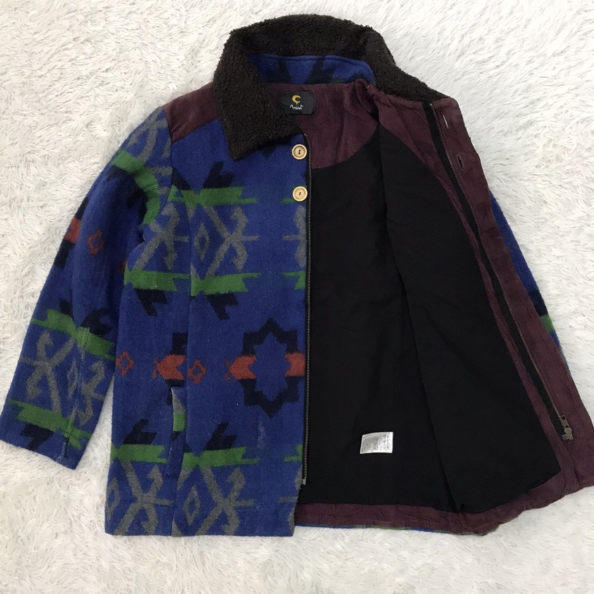 Japanese Brand Amina Navajo Style Jacket Overprinted Size US M / EU 48-50 / 2 - 11 Thumbnail