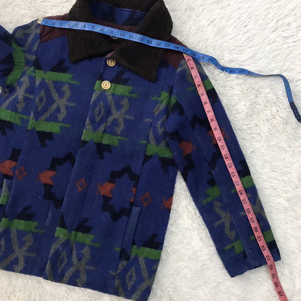 Japanese Brand Amina Navajo Style Jacket Overprinted Size US M / EU 48-50 / 2 - 18 Thumbnail