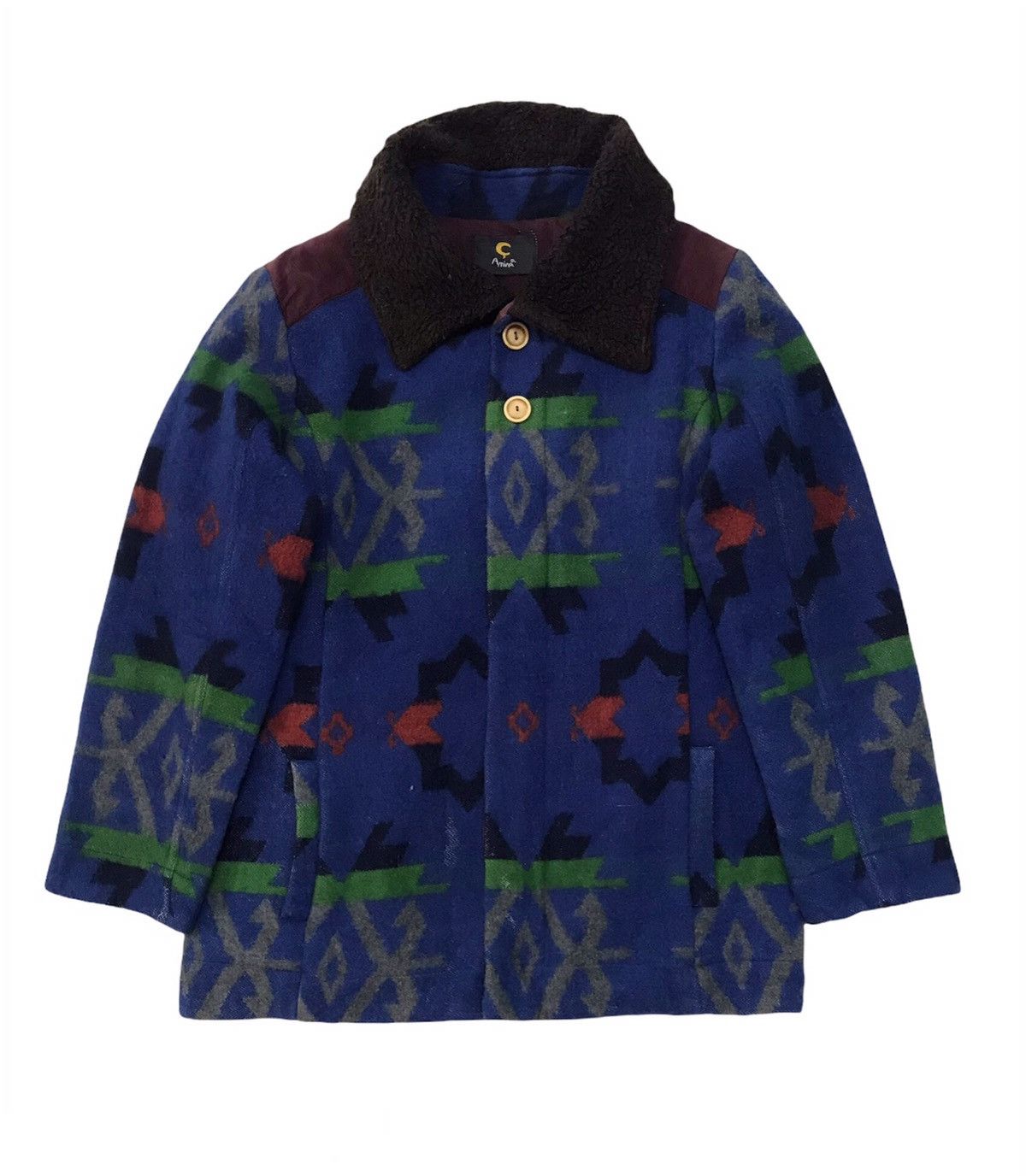 Japanese Brand Amina Navajo Style Jacket Overprinted Size US M / EU 48-50 / 2 - 1 Thumbnail