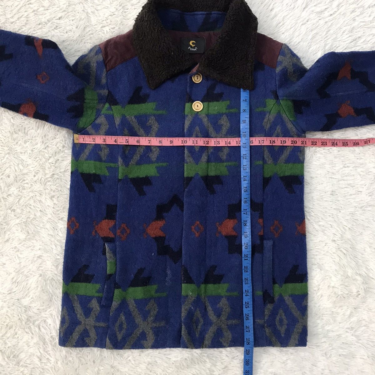 Japanese Brand Amina Navajo Style Jacket Overprinted Size US M / EU 48-50 / 2 - 17 Thumbnail
