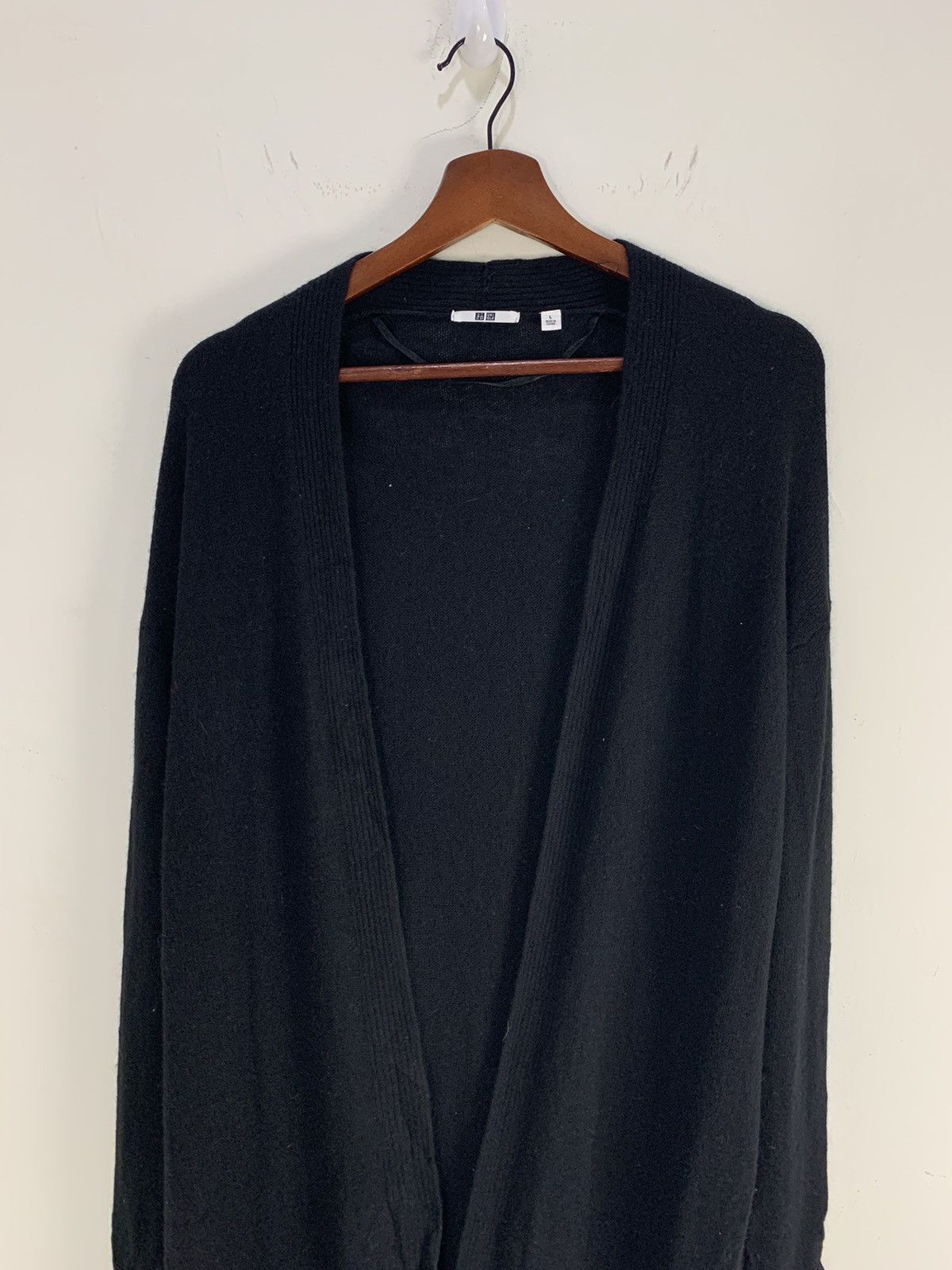 Japanese Brand × Uniqlo UNIQLO Vtg Rare Knitwear Long Trench Cardigan Parka Sweater Size L / US 10 / IT 46 - 3 Thumbnail