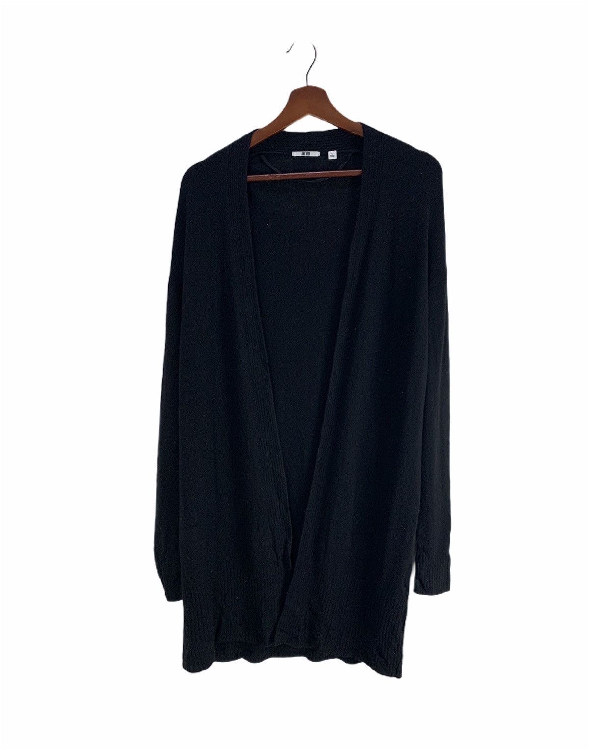 Japanese Brand × Uniqlo UNIQLO Vtg Rare Knitwear Long Trench Cardigan Parka Sweater Size L / US 10 / IT 46 - 1 Thumbnail