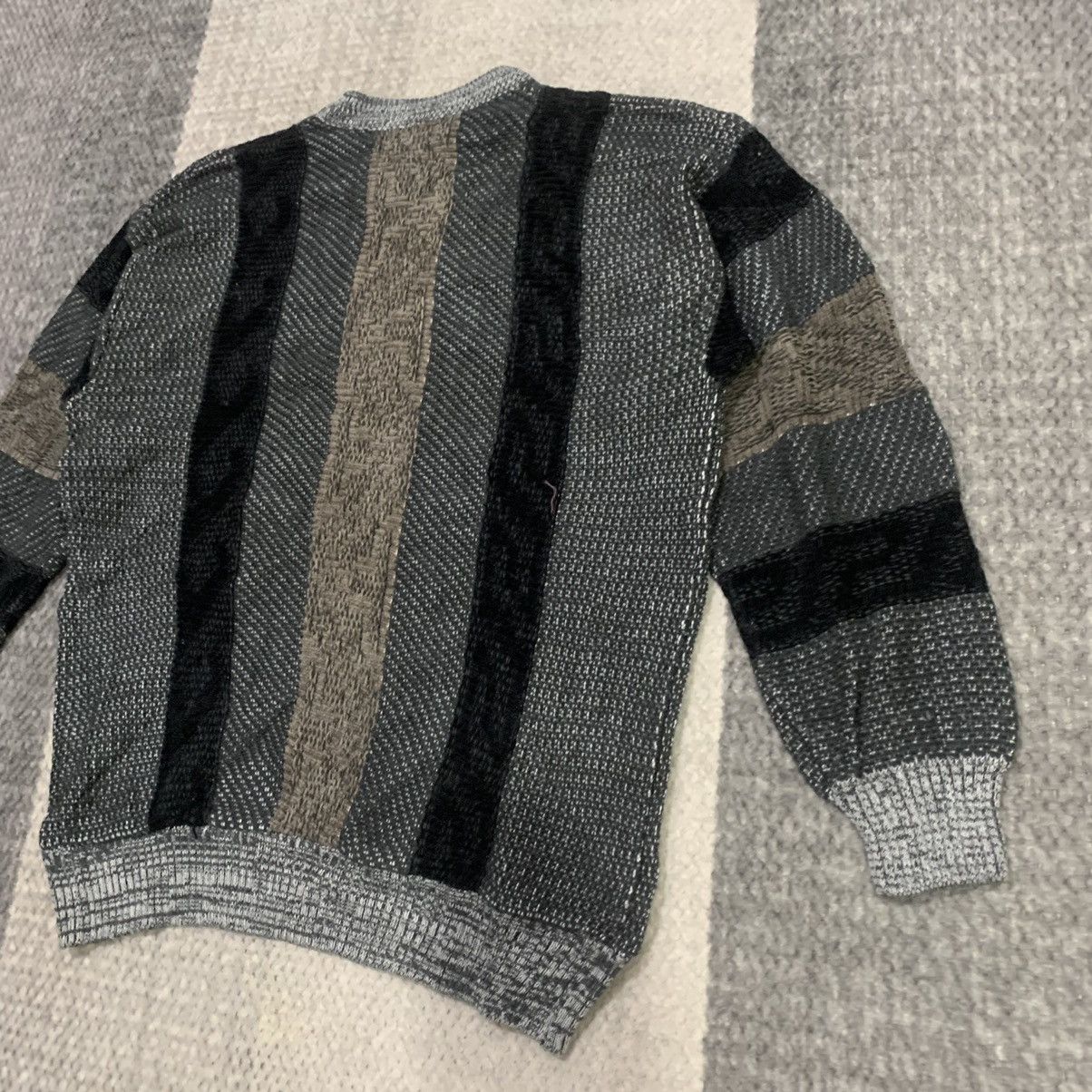 Designer FUTURO Vintage Stripe Pure Knitwear Pullover Jumper Sweater Size US L / EU 52-54 / 3 - 13 Thumbnail