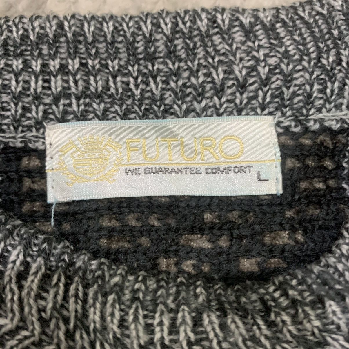Designer FUTURO Vintage Stripe Pure Knitwear Pullover Jumper Sweater Size US L / EU 52-54 / 3 - 14 Thumbnail