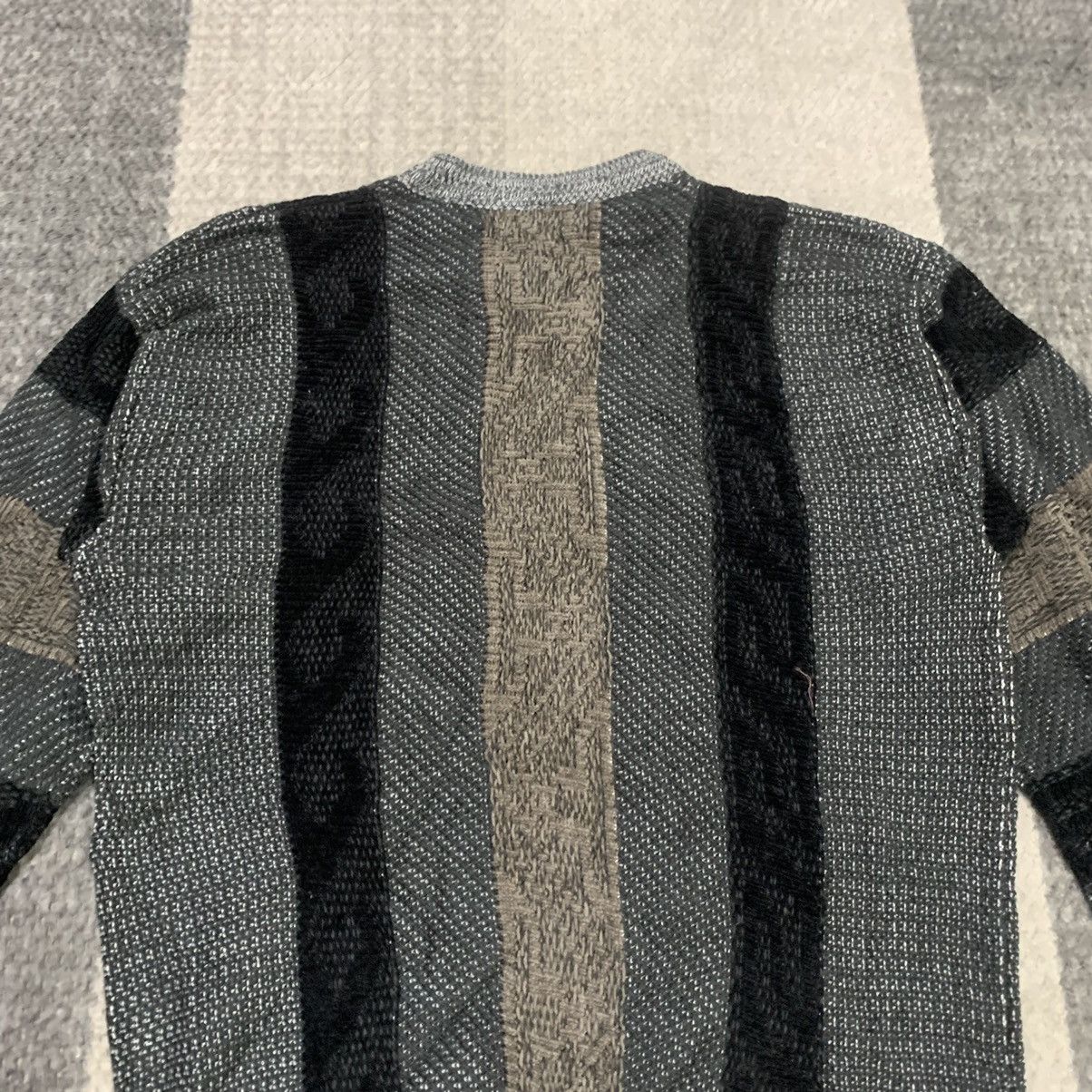 Designer FUTURO Vintage Stripe Pure Knitwear Pullover Jumper Sweater Size US L / EU 52-54 / 3 - 10 Thumbnail