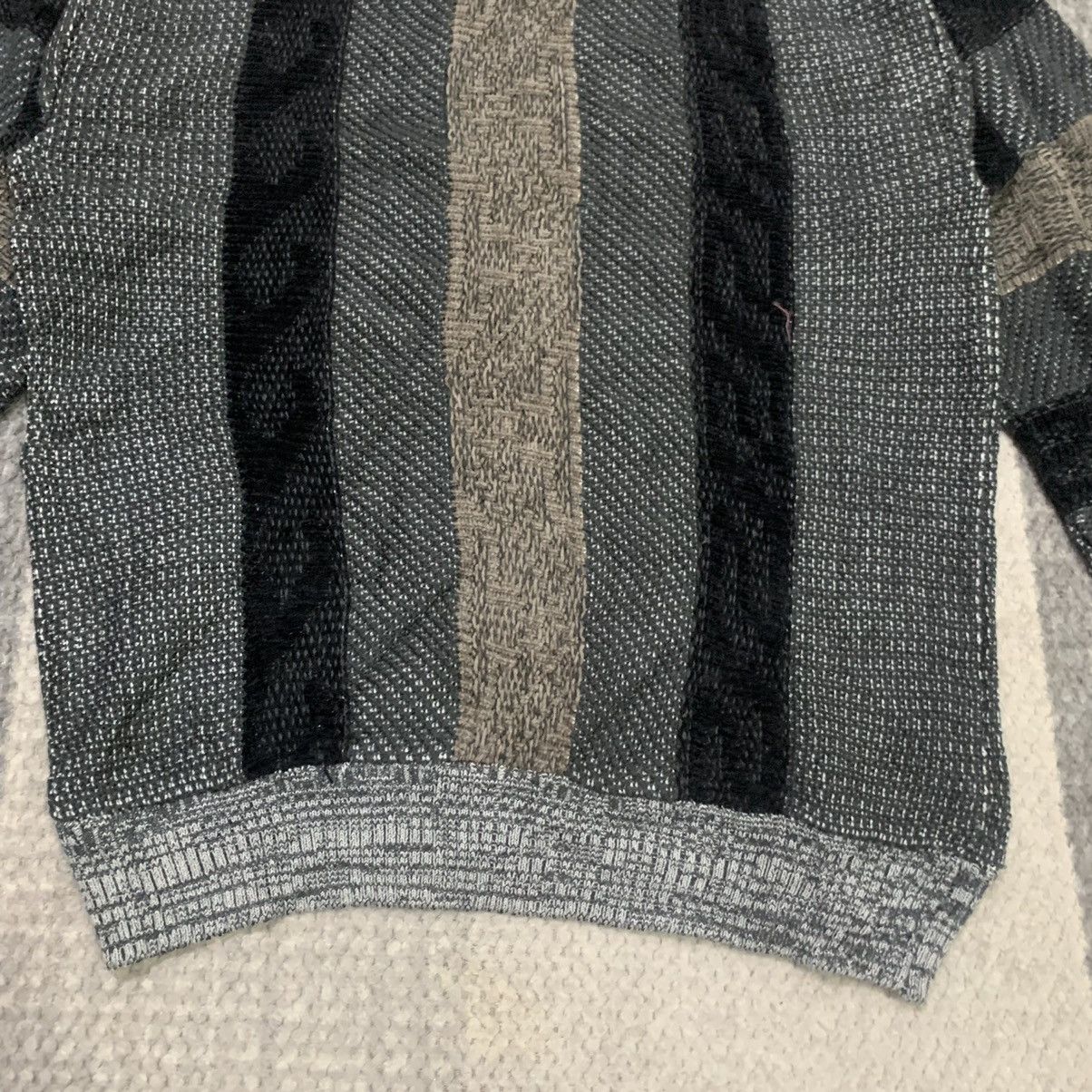 Designer FUTURO Vintage Stripe Pure Knitwear Pullover Jumper Sweater Size US L / EU 52-54 / 3 - 11 Thumbnail