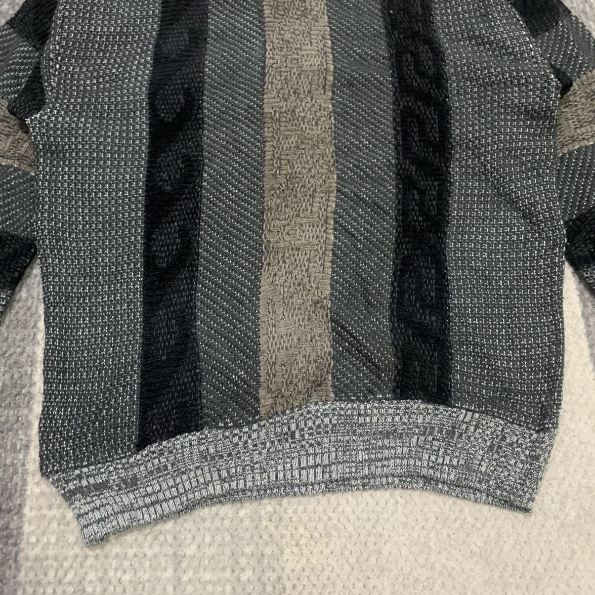 Designer FUTURO Vintage Stripe Pure Knitwear Pullover Jumper Sweater Size US L / EU 52-54 / 3 - 4 Thumbnail