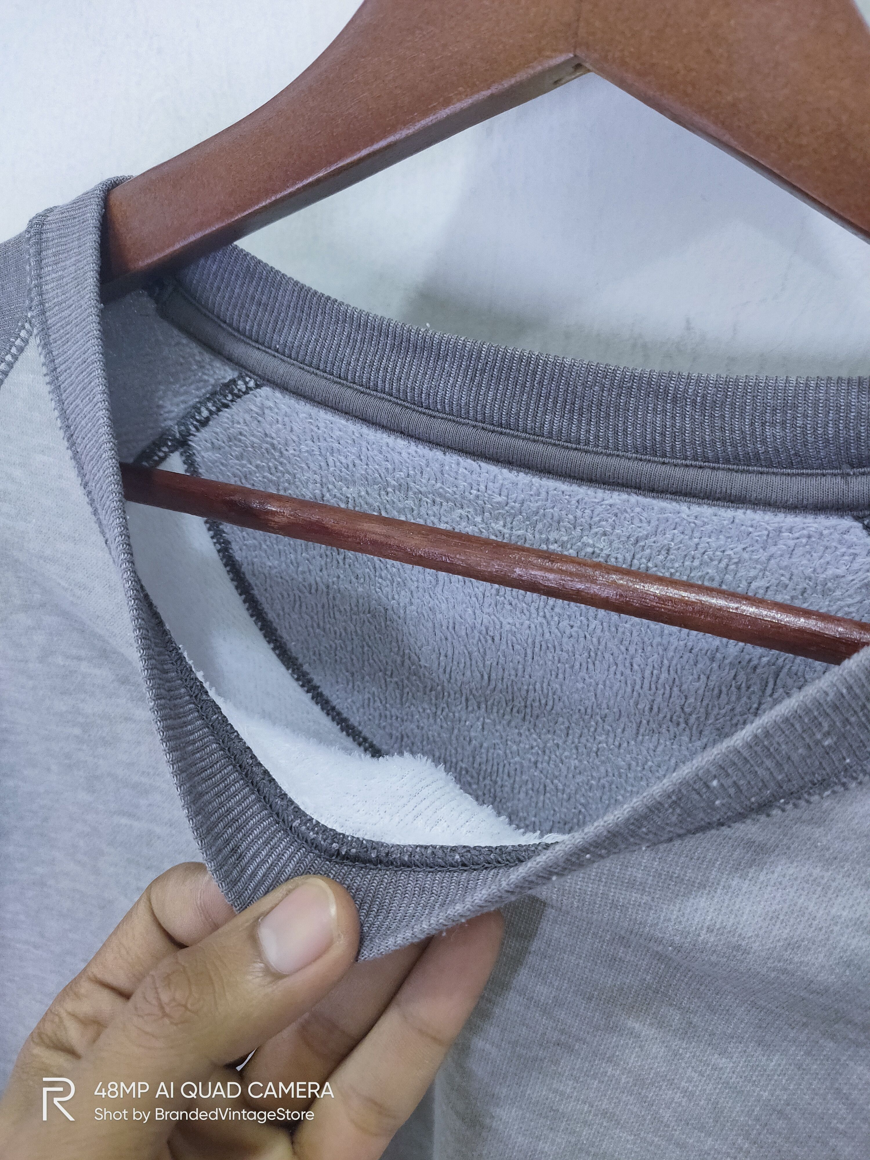 American Stitch × Uniqlo UNIQLO Crewneck Grey Soft Fleece Sweatshirt Sweater Tshirt Size US M / EU 48-50 / 2 - 4 Thumbnail