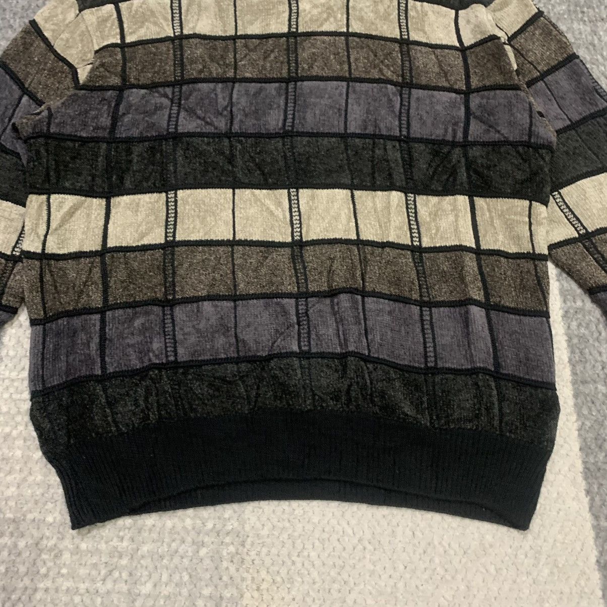 Aran Isles Knitwear × Designer DESTINARE Patchwork Style Knitwear Jumper Pullover Sweater Size US L / EU 52-54 / 3 - 4 Thumbnail
