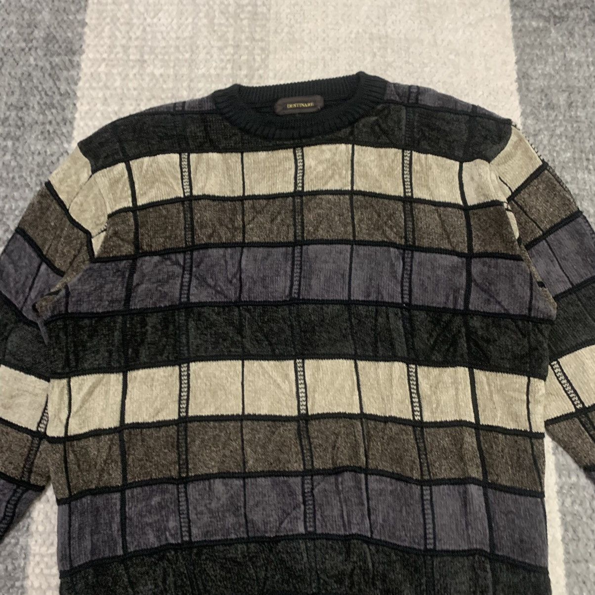 Aran Isles Knitwear × Designer DESTINARE Patchwork Style Knitwear Jumper Pullover Sweater Size US L / EU 52-54 / 3 - 3 Thumbnail