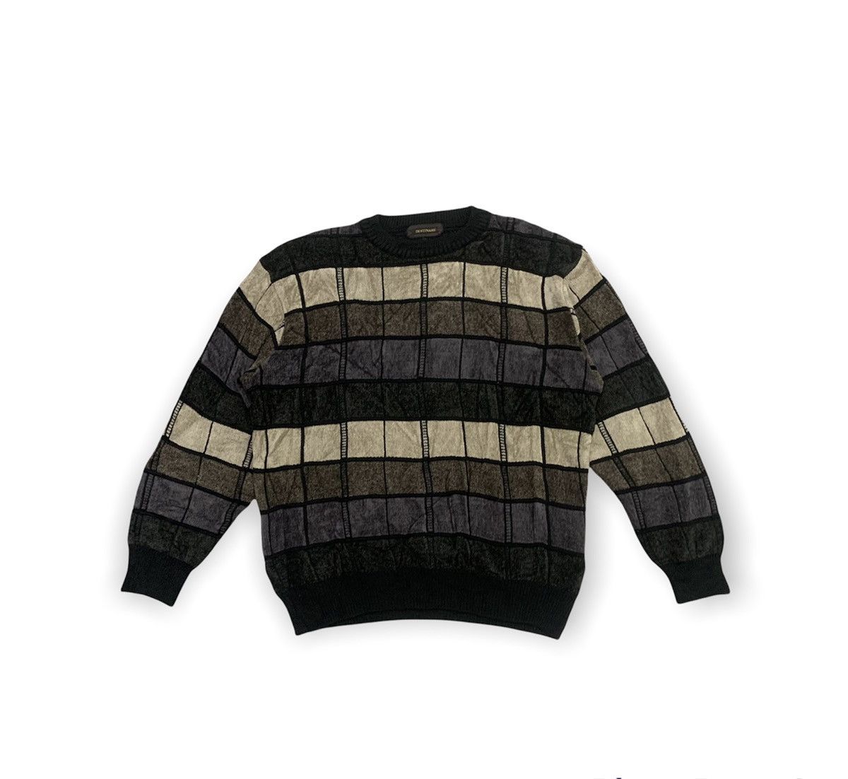 Aran Isles Knitwear × Designer DESTINARE Patchwork Style Knitwear Jumper Pullover Sweater Size US L / EU 52-54 / 3 - 1 Thumbnail