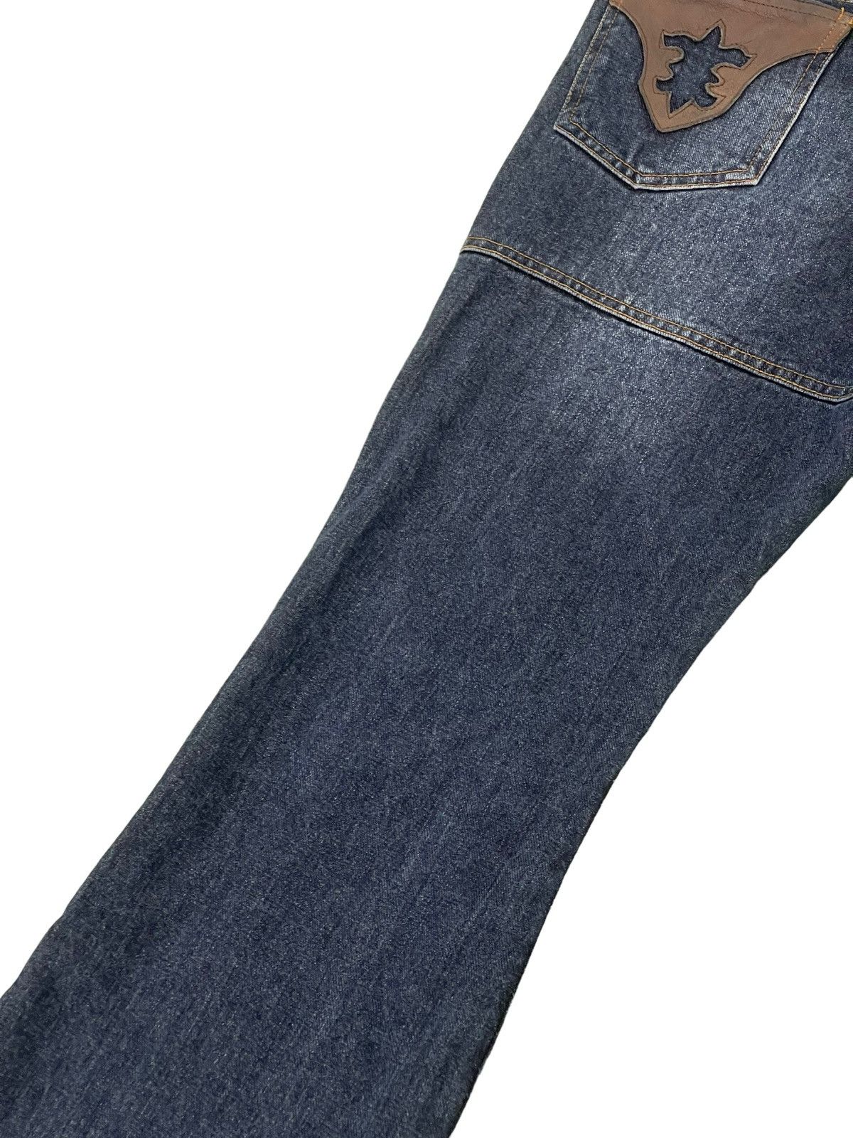 Japanese Brand Flare Jeans Custom Culture Gothic Leather Art Boot Cut 5🟦1 Size US 31 - 18 Thumbnail